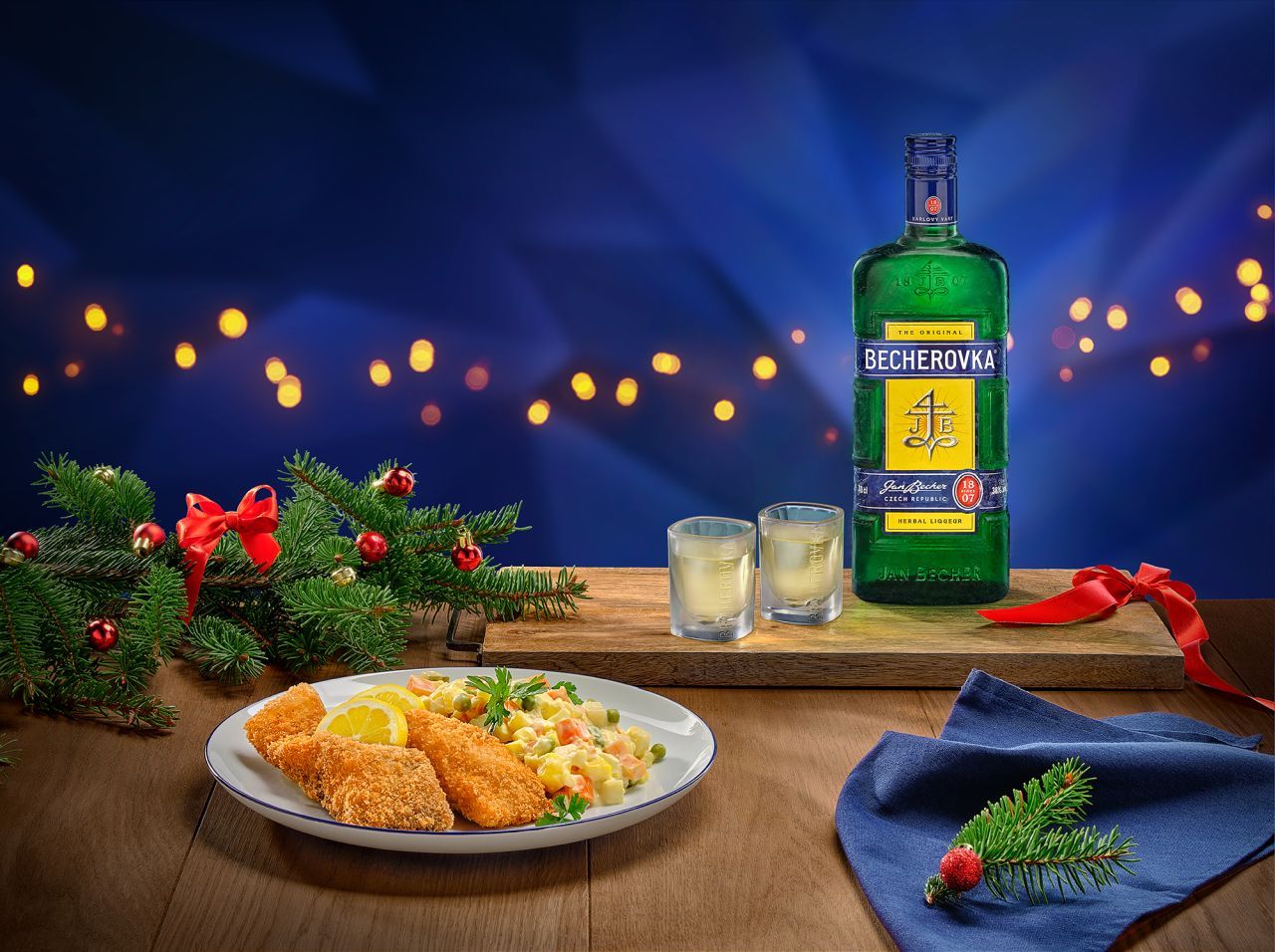 Vánoce s jedinečnou hořkosladkou chutí likéru Becherovka