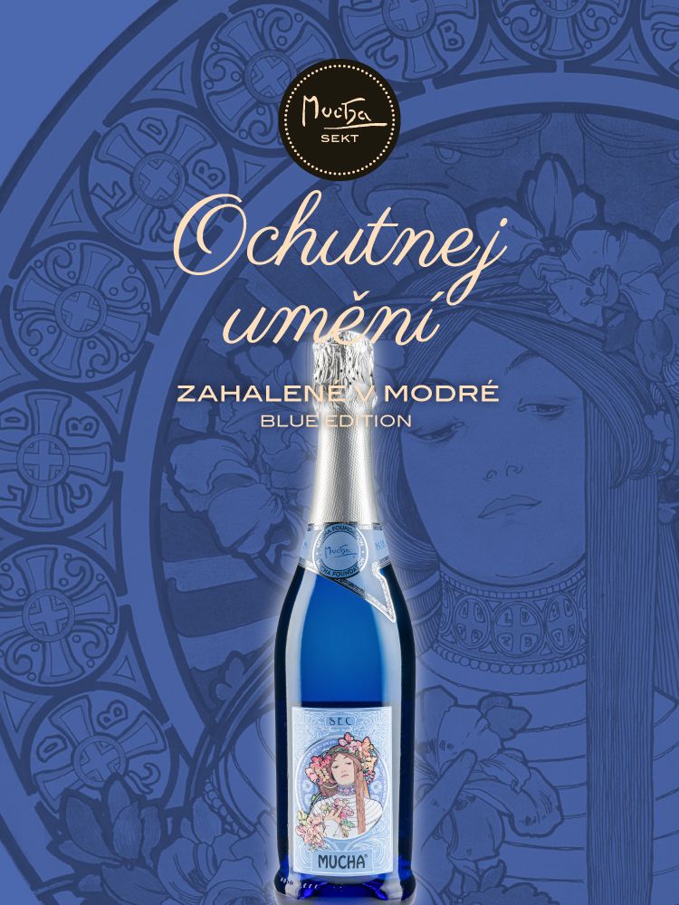 Mucha Sekt představuje u příležitosti otevření Mucha Muzea limitovanou Blue Edition