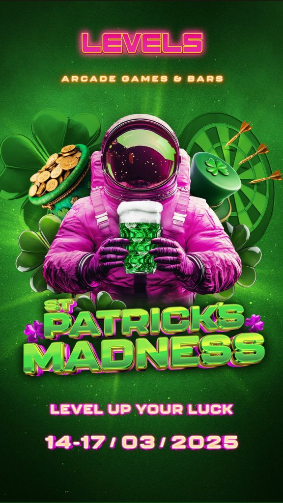 Přijďte si užít St. Patrick’s Madness v LEVELS!